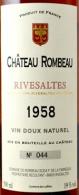 Ch De Rombeau - Rivesaltes Ambre Rancio 1962 (500)