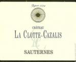 Ch La Clotte Cazalis - Sauternes 2015 (375)