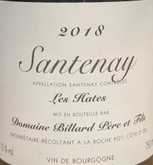 Dom Billard - Santenay Rouge Les Hates 2021 (750ml) (750ml)