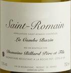 Dom Billard - St Romain Blanc La Combe Bazin 2021 (750)