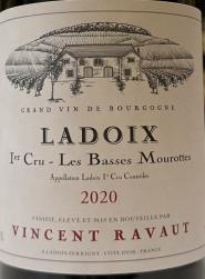 Vincent Ravaut - Ladoix Rouge 1er Cru Les Basses Mourottes 2020 (750ml) (750ml)